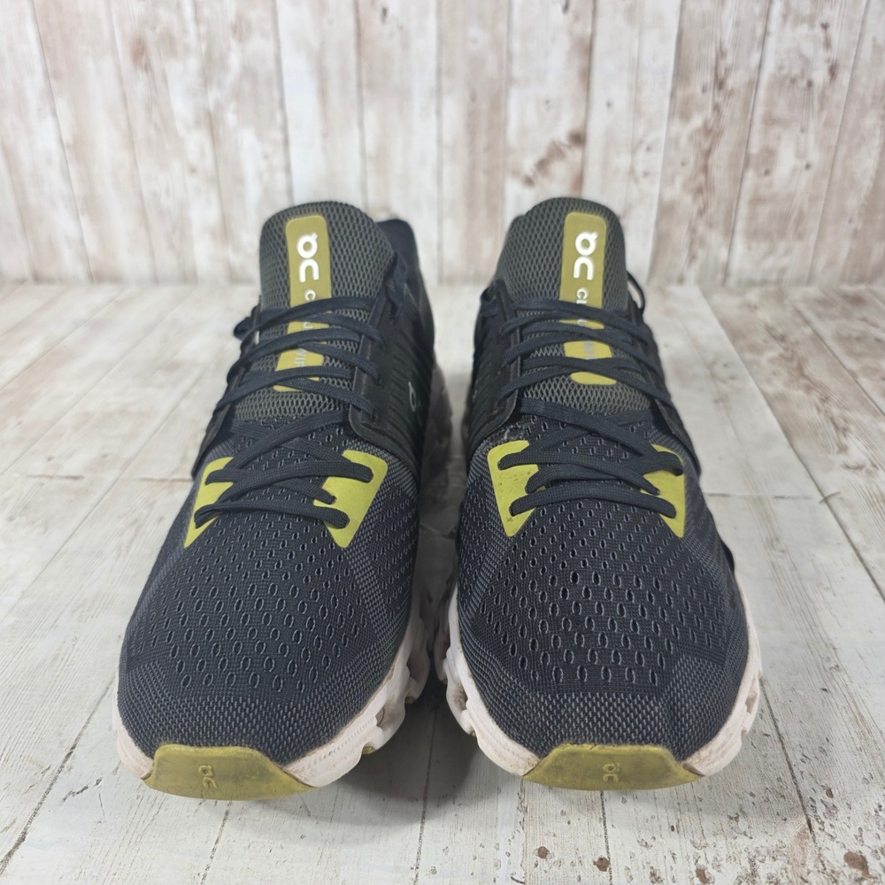 On Cloudswift Mens Running Shoes Black Rock Lime Green 41.99227 Size 10.5 - Picture 2 of 8